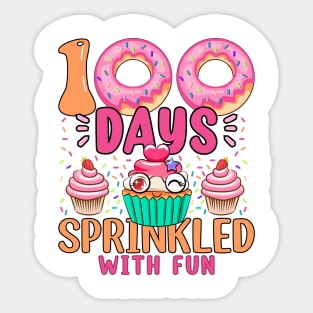 100 Days Sprinkled With Fun Cupcake 100th Day Of School Sticker